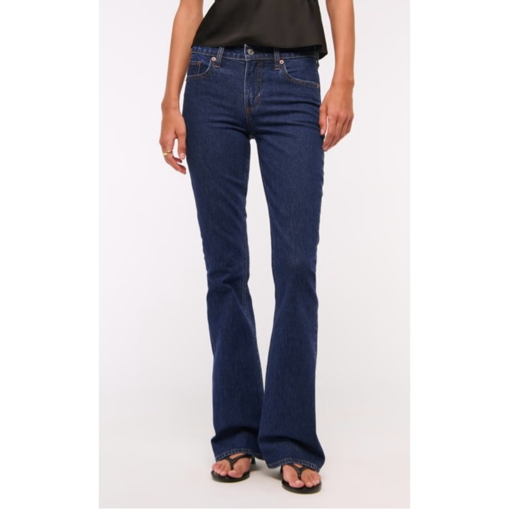 Abercrombie & Fitch The Bootcut Mid Rise Jeans Dark Wash Blue Size 29 Denim